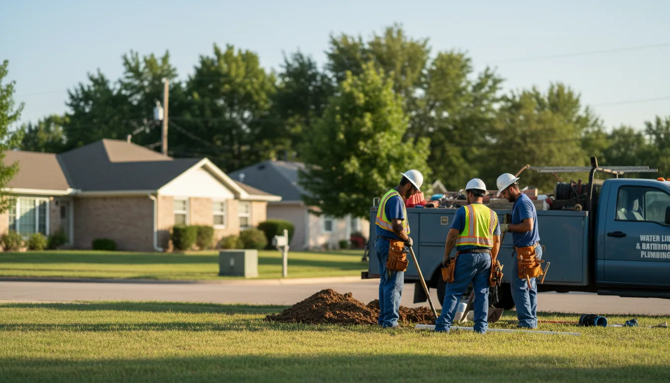 Residential water line and bathroom plumbing service in Manila, AR